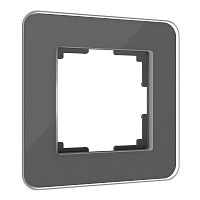 4690389180675 Рамка из стекла на 1 пост Elite графит W0012440