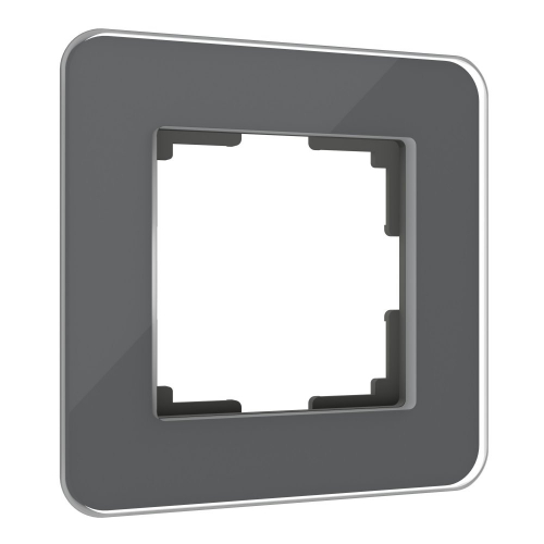 4690389180675 Рамка из стекла на 1 пост Elite графит W0012440