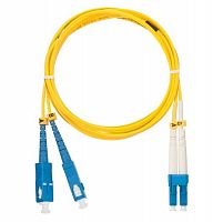 NMF-PC2S2C2-SCU-LCU-001 Патч-корд  волоконно-оптический переходн. одномод. 9/125мкм стандарта OS2 SC/UPC-LC/UPC двойн. LSZH нг(В)-HFLTx 2мм желт. 1м NIKOMAX 