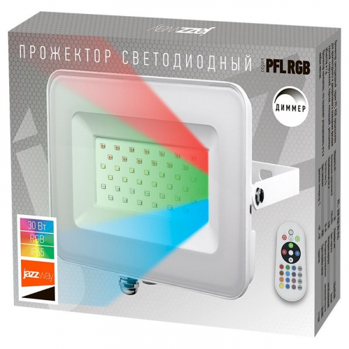 Прожектор светодиодный PFL-30W RGB 30Вт IP65 ДО WH JazzWay 5012103 в г. Санкт-Петербург  фото 5