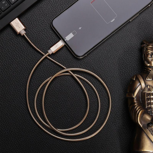 Кабель USB-Lightning для iPhone/metall/gold/1m/Rexant 18-4249 в г. Санкт-Петербург 