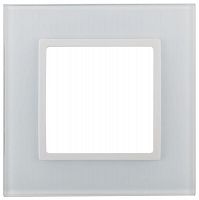 Б0059166 Рамка 1-м 14-5101-01 стекло Elegance бел.+бел. Эра 