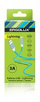 15306 Кабель USB-Lightning ELX-CDC03-C06 3А 1.2м LED зарядка+передача данных коробка син. Ergolux 