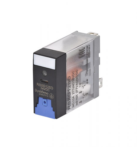RSXG12BD Реле 12А 1перекл. 24В DC тест кнопка LED SE 