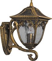 Светильник садово-парковый Feron PL4081 четырехгранный на стену вверх 100W E27 230V, черное золото 11489 в г. Санкт-Петербург 