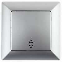 Б0053579 Переключатель 1-кл. СП Solo 4-103-03 10А 250В IP20 алюм. Intro 