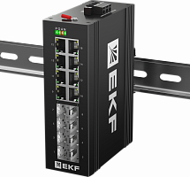 TSX-U-8GX/SFP-8GT Коммутатор неуправляемый промышленный U-8GX/SFP-8GT 8 портов 1000Base-X SFP 8 портов 10/100/1000Base-T(X) RJ45 монтаж на DIN-рейку TSX EKF 