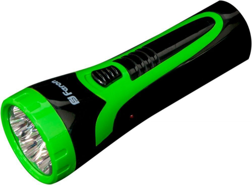 Фонарь аккумуляторный ручной  7LED 0,6W со встроенной вилкой для зарядки, зеленый, TL043 12958 в г. Санкт-Петербург 