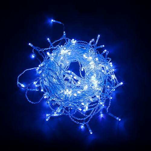 Светодиодная гирлянда Feron CL23 бахрома, статичная, 5.3м*0.7м + 3м 230V синий c питанием от сети, прозрачный шнур 32350 в г. Санкт-Петербург  фото 3