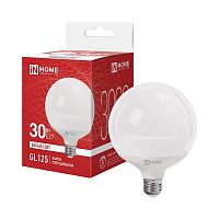 4690612064017 Лампа светодиодная LED-GL125-VC 30Вт шар 4000К E27 3000лм 230В 125мм IN HOME 