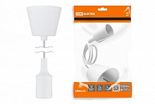 SQ0335-0061 Патрон пластиковый Е27 с подвесом 1 м, белый TDM