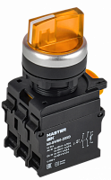 MI-SW60-20XD-4-14-3-K05 Переключатель 3 полож. 2НО с подсветкой желт. MASTER IEK 