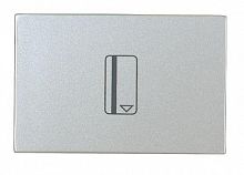 Механизм карточного (54мм) выкл. 2мод. с накладкой Zenit серебристый ABB 2CLA221410N1301