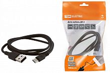 SQ1810-0302 Дата-кабель, ДК 2, USB - USB Type-C, 1 м, черный, TDM