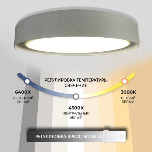 Потолочный светодиодный светильник Seven Fires Лагом 48203.40.72.77WT-GR в г. Санкт-Петербург  фото 4