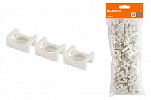 SQ0516-0203 Площадка монтажная с отверстием 23х16 под хомуты белая (100шт) TDM