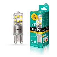 Лампа светодиодная Camelion G9 5W 3000K LED5-G9-NF/830/G9 13704 в г. Санкт-Петербург 