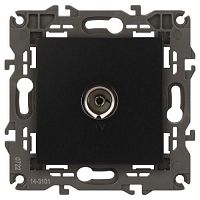 Б0034294 Розетка телевизионная одиночная TV 1мод. Elegance 14-3101-05 IP20 антрацит Эра 