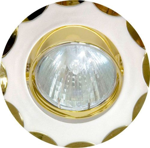 Светильник встраиваемый Feron 703 потолочный MR16 G5.3 жемжучное серебро-золото 15174 в г. Санкт-Петербург 