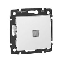 774410 Выключатель 1-кл. СП Valena 10А IP31 250В с зел. индикацией механизм бел. IEK 