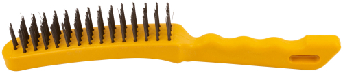 Корщетка стальная, желтая пластиковая ручка, 275 мм, 4-х рядная в г. Санкт-Петербург 