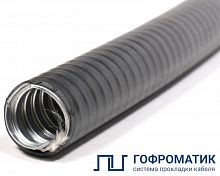 zeta42916 Металлорукав МПГ нг HF толстостенный 12 d12мм черн. (уп.50м) ГОФРОМАТИК 