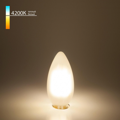 Лампа светодиодная филаментная Elektrostandard E14 7W 4200K матовая a049063 в г. Санкт-Петербург  фото 2