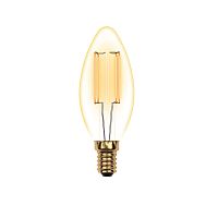 UL-00002396 Лампа светодиодная LED-C35-5W/GOLDEN/E14 GLV21GO Vintage форма "свеча" зол. колба упак. картон Uniel 