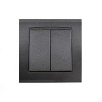 7947403-Gr Выключатель 2-кл. СП Бриллиант 10А IP20 в сборе графит Universal 