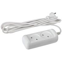Б0028359 Удлинитель 2х1.5м без заземл. 10А IP20 U-2-1.5m-2х1 ПВС 2х1 Эра 