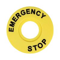 362222 Бирка "Стоп" OptiSignal Compact D22 круглая 90мм (EMERGENCY STOP) С7-MH2290 ZBY8330 КЭАЗ 