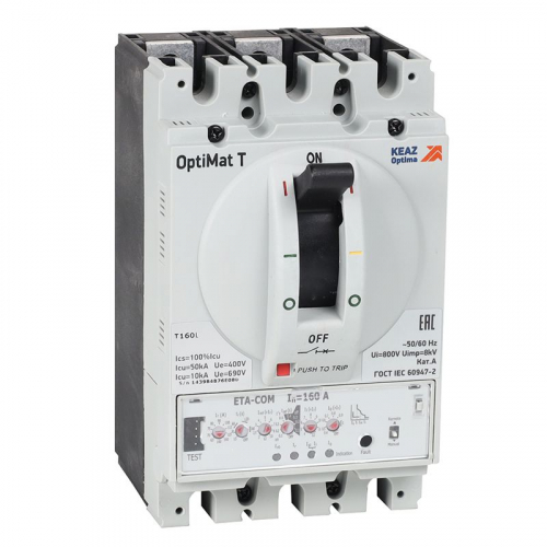 356103 Выключатель автоматический 4п 160А OptiMat T160M ETA КЭАЗ 