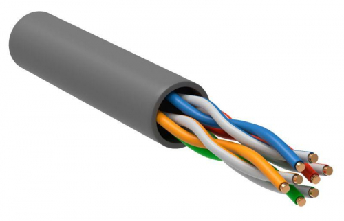 BC1-C5E04-111-100-G Кабель витая пара U/UTP кат.5E 4х2х24AWG solid CCA PVC сер. (м) GENERICA 