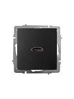 742-4288-203 Розетка HDMI 1-м СП VESNA IP20 механизм черн. бархат LEZARD 