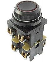 ET502433 Выключатель кнопочный КЕ-012 У3 исп.3 2НО+2НЗ цилиндр 10А IP40 660В черн. Электротехник 