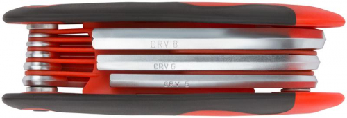 64182 Ключ шестигранные CrV 8шт(1.5-8мм) складные FIT  фото 2