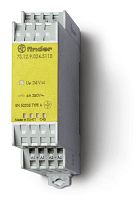 7S1290245110 Реле безопасности электромеханическое модульное 6А 24В DC 1NO+1NC AgNi+Au IP54 22.5мм с принудит. управлен. контактами FINDER 