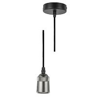 UL-00005287 Патрон декоративный DLC-T-S31/E27 TS/1M/BL PEARL BLACK Techno провод 1м и крепление алюм. Uniel 
