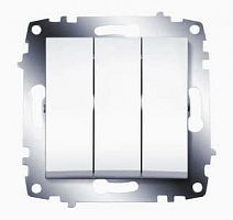 619-010200-254 Выключатель 3-кл. 1мод. СП Cosmo 10А IP20 механизм бел. ABB 