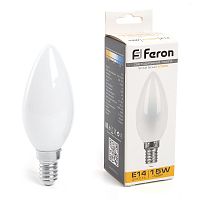 38255 Лампа светодиодная Feron LB-717 Свеча E14 15W 230V 2700K 