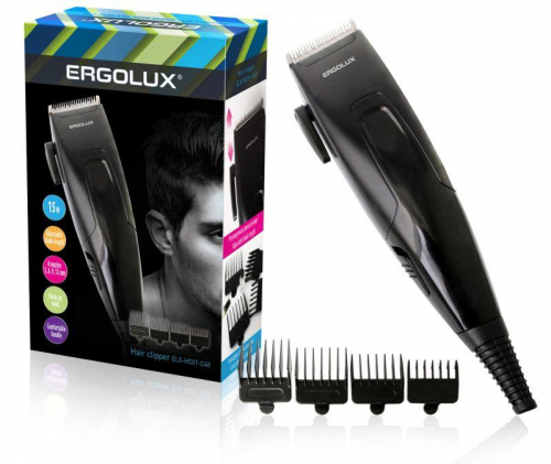 Машинка ELX-HC01-C48 для стрижки волос 15Вт 220-240В черн. Ergolux 13135 в г. Санкт-Петербург 