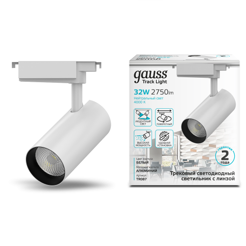 Трековый светодиодный светильник Gauss Track Light Led TR087 в г. Санкт-Петербург 