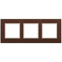 Б0034580 Рамка 3-м 14-5303-09 дерево Elegance дуб+сл. кость ЭРА 