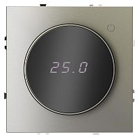 VLS070104 Терморегулятор электронный S70 с индикацией и датчиком для теплого пола механизм шелк Voltum 