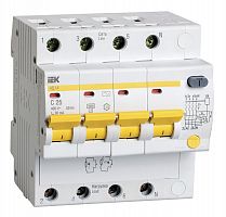 Выключатель автоматический дифференциального тока 4п C 25А 30мА тип AC 4.5кА АД-14 IEK MAD10-4-025-C-030 в г. Санкт-Петербург 