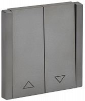FP-V15-0-10-1-K46 Выключатель жалюзи СП FORTE&PIANO 10А FP511 сталь IEK 