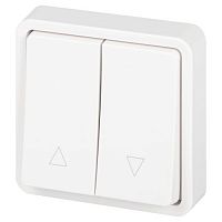 Б0063249 Переключатель Эксперт 11-1528-01 для жалюзи кнопочный IP55 10АХ-250В СУ бел. Эра 