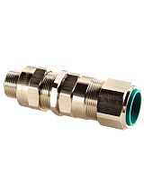 Extherm 25AK 05 Ввод кабельный взрывозащ. М25х1.5 с уплотнением для бронир. силового кабеля d внутр. 11.1-19.9мм d наружн. 18.2-26.2мм М25х1.5 6g 1ExdIIC Gb X / 1ExeIIC Gb X IP66/67/68 и гайкой латунь 