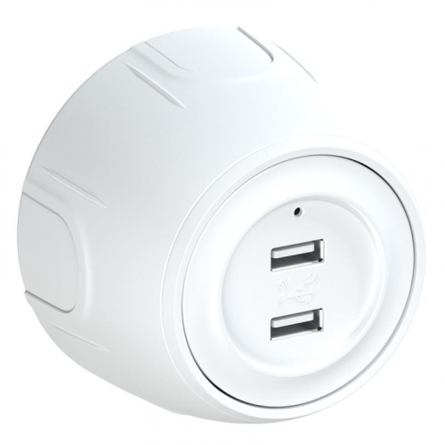 7700896 Розетка USB 2-м Rotondo с подсветкой бел. OneKeyElectro 