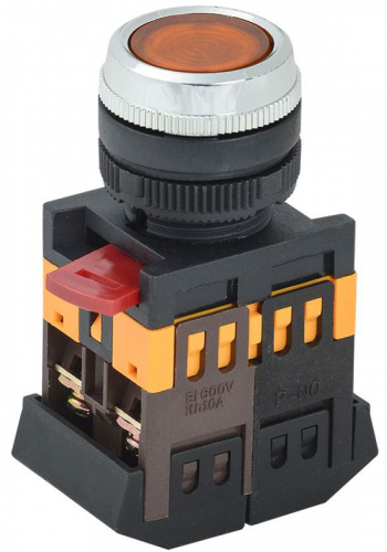 BBT30-ABLFS-K05 Кнопка ABLFS-22 d22мм 1НО+1НЗ 240В неон желт. GENERICA 